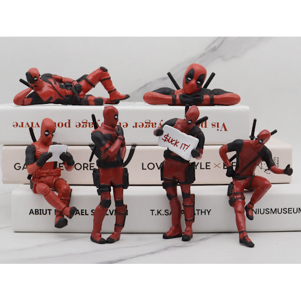 1 stk. Deadpool Funky Model: Oplev ånden af en drilsk superhelt, håndlavet, superheltedekoration, tilbagelænet positur Style05