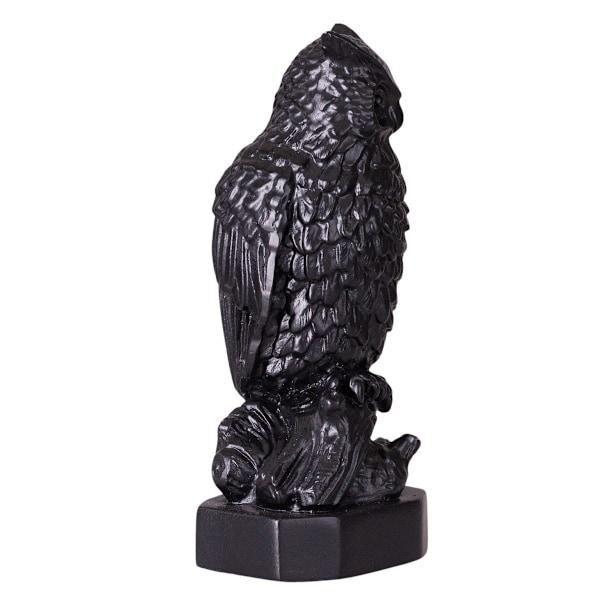 Dekorativ sten statue skulptur figur Ugle sort 10 cm black 10 cm