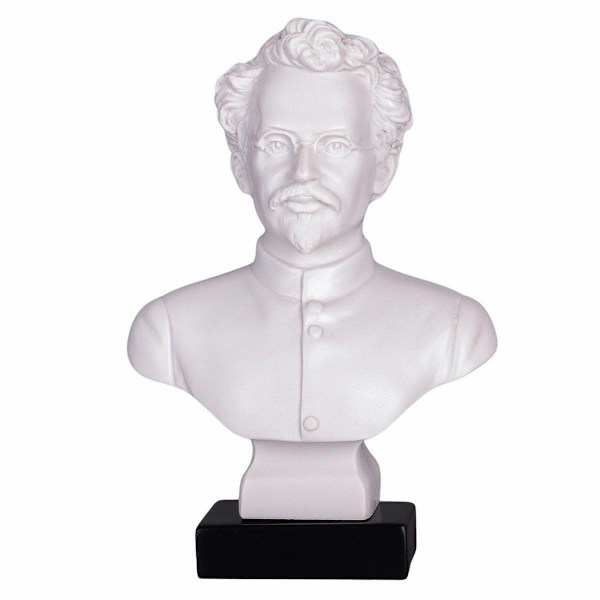 Marmorinen rintakuva patsas veistos Neuvosto-Venäjä Neuvostoliiton kommunisti Leon Trotski 16 cm white 16 cm