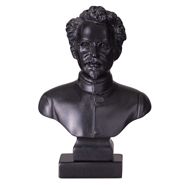 Statueskulptur av steinbyste Sovjet-Russland Sovjet kommunist Leon Trotsky 16 cm black 16 cm