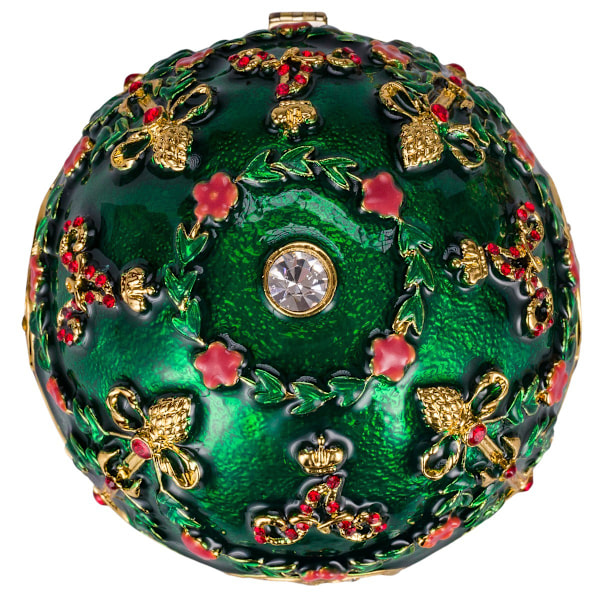 Aleksanterin palatsi Faberge-tyylinen muna, korurasia 14 cm vihreä green 14 cm