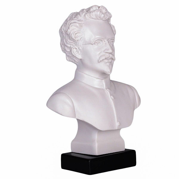 Marmor byste statue skulptur Sovjet-Russland Sovjet kommunist Leon Trotsky 16 cm white 16 cm