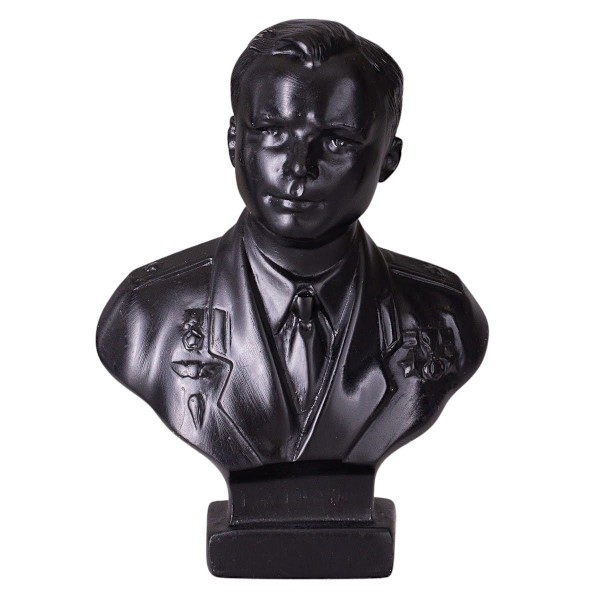 Kivi rintakuva patsas veistos Venäjän Neuvostoliiton astronautti kosmonautti Juri Gagarin 11 cm black 11 cm