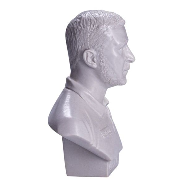 Marmor buste statue skulptur Ukraines præsident Volodymyr Zelensky 15 cm white 15 cm