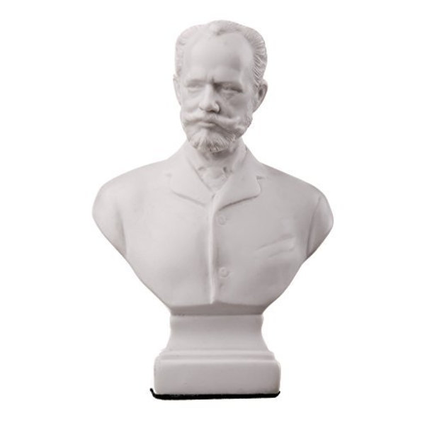 Marmor byste statue skulptur russisk komponist Pyotr Tchaikovsky 12 cm white 12 cm