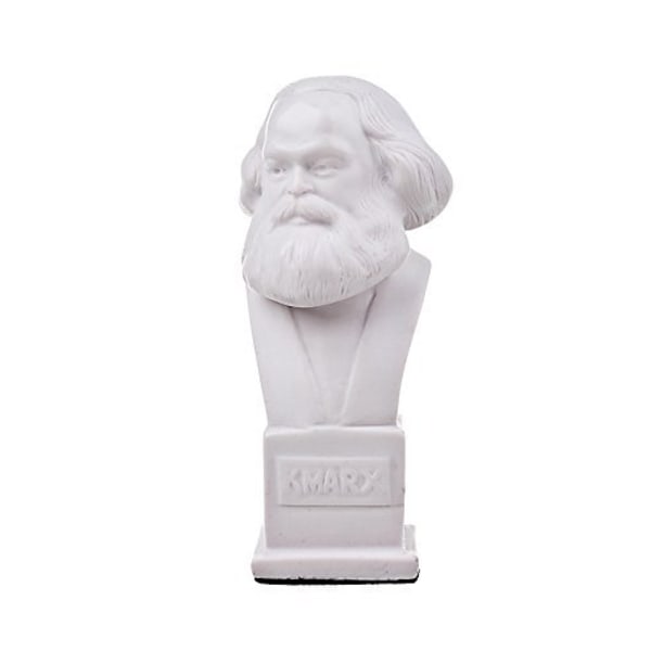 Marmor byste statue skulptur tysk filosof sosialist Karl Marx 12 cm white 12 cm