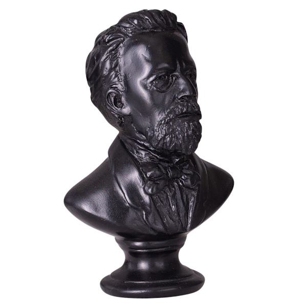 Kivi rintakuva patsas veistos Venäläinen kirjailija Anton Tšehov 12,5 cm black 12.5 cm
