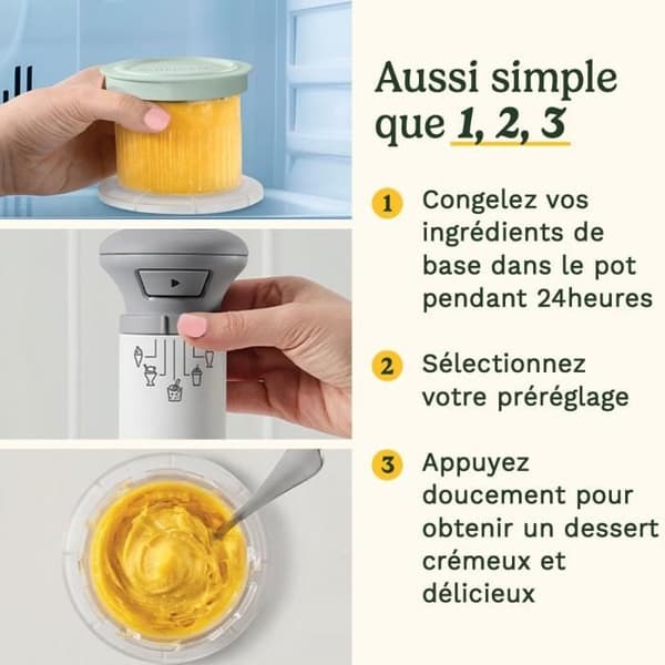 CUISINART glassmaskin - ICEFD10E - 250 W - 3 x 240 ml - Vit