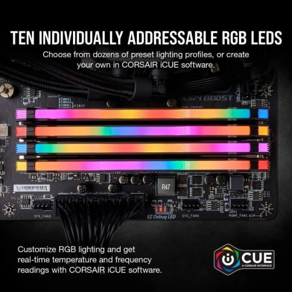 CORSAIR DDR4 PC-minne - VENGEANCE RGB PRO 32GB (2x16GB) - 3200MHz - CAS 16 (CMW32GX4M2E3200C16)