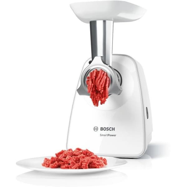 Bosch SmartPower köttkvarn 1500 W med grönsakstillbehör vit one size