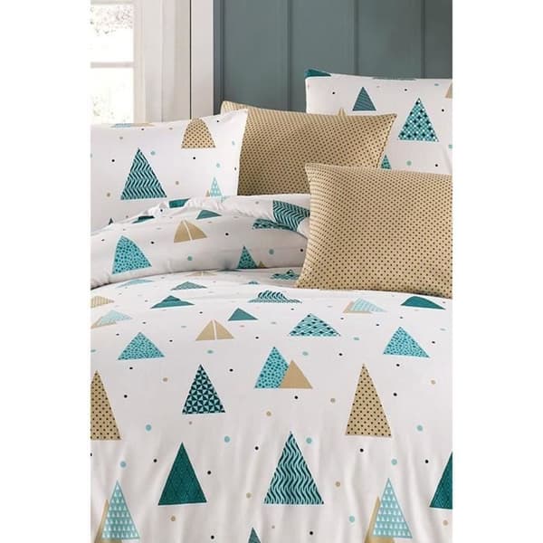 Bäddset - 1 påslakan 220 x 240 cm + 2 örngott 60 x 60 cm - 65% bomull, 35% polyester - Vit