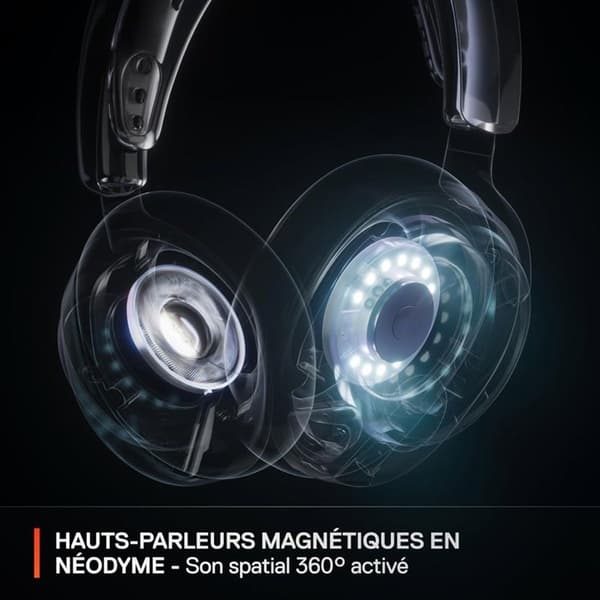SteelSeries Arctis Nova Pro WL Trådlöst Gamingheadset i vitt med mic, ANC och transparens vit