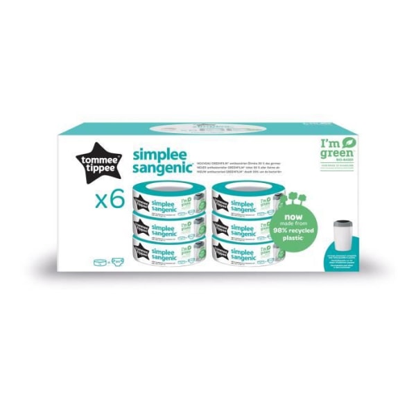 TOMMEE TIPPEE SINGLE Påfyller Multipack x6 Sangenic