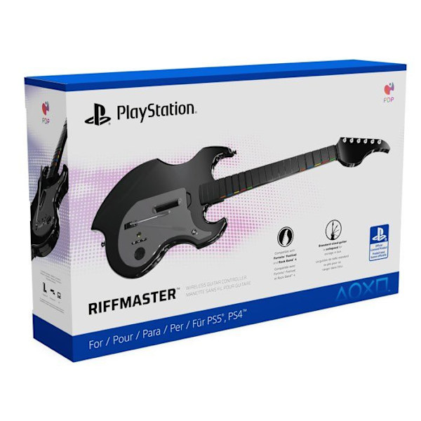 Trådlös gitarr - PDP - Riffmaster - PlayStation 4, PlayStation 5 och PC - Svart