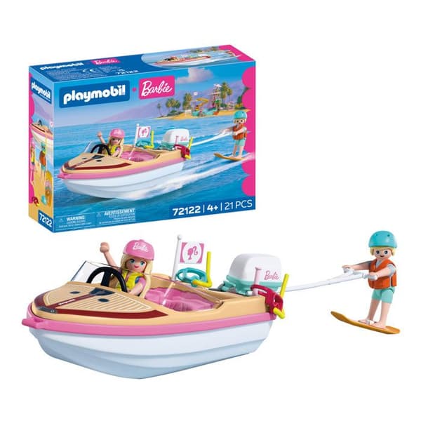 PLAYMOBIL 72122 Barbie Båd & Wakeboard, 21 dele, Fra 4 år