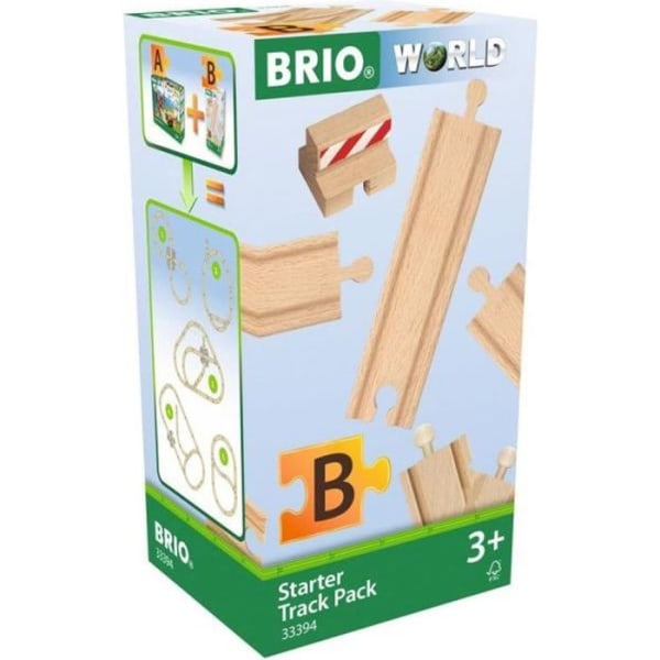 BRIO World - 33394 - Starter Set - 13 Rails - Pack B
