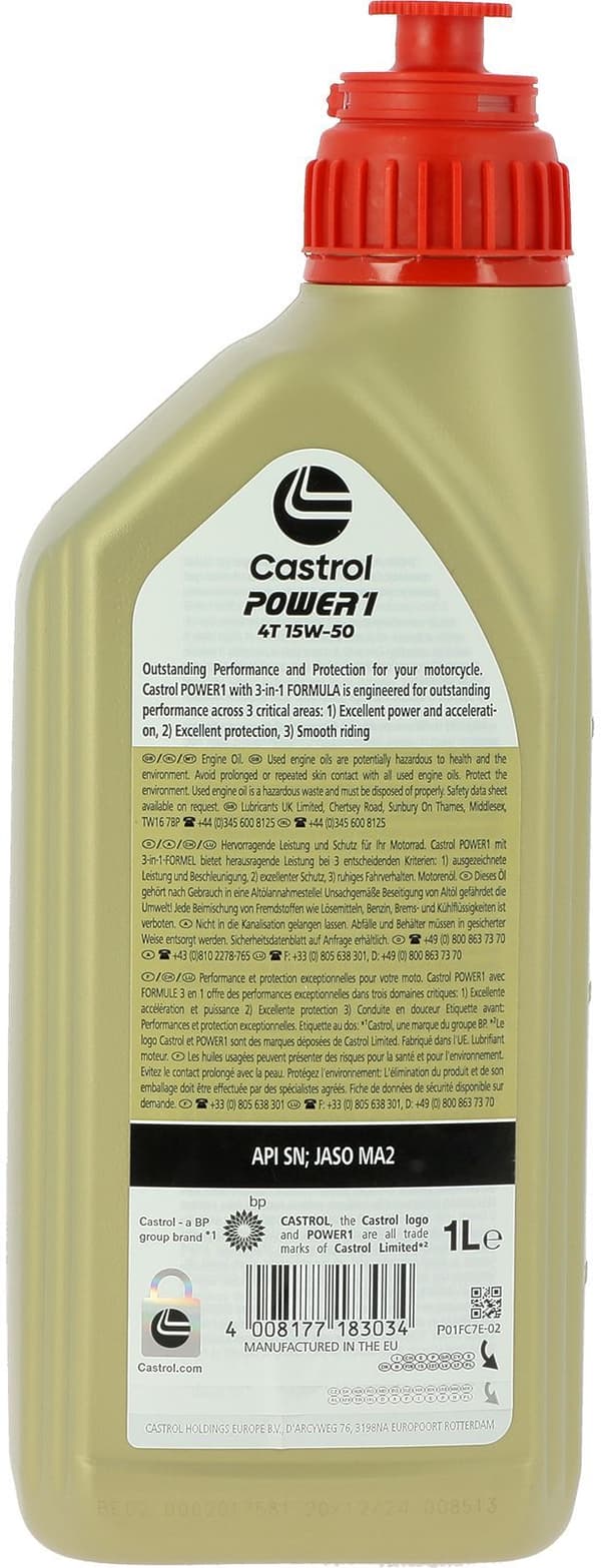 Motorolja - CASTROL - Power1 4T 15W-50 - 1L