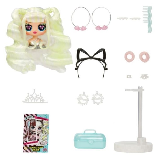 LOL Surprise Tweens Surprise Swap Fashion Doll- Brons-2-Blonde Billie - 1 Tweens docka 17cm, 1 mini stylinghuvud och tillbehör