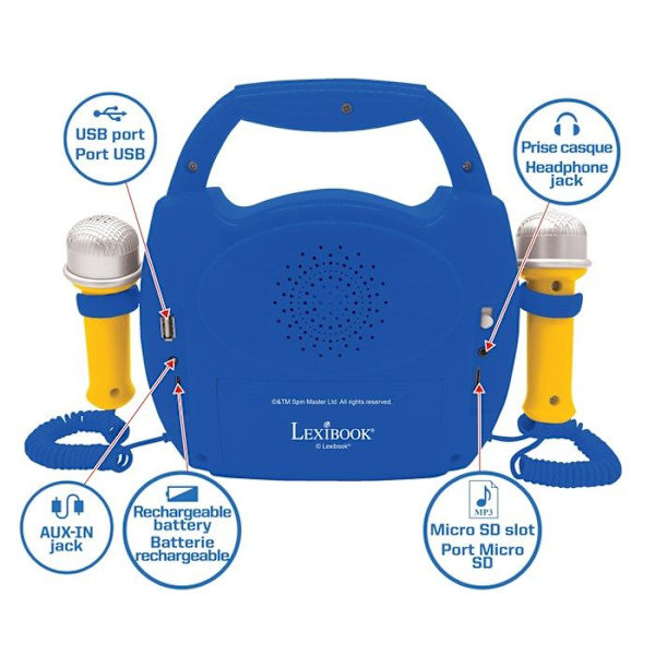 LA PAT 'PATROUILLE - Bluetooth -högtalare - Ljuseffekter, mikrofoner och uppladdningsbart batteri