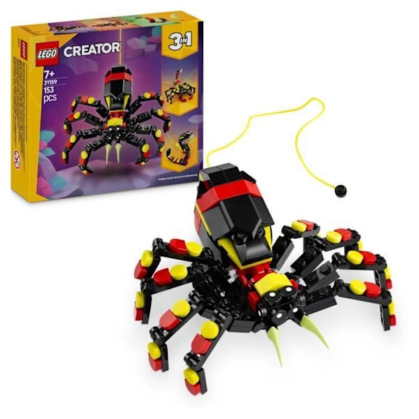 LEGO Creator 31159 3-i-1 Wild Animals: The Surprising Spider - Leksak för 7-åringar