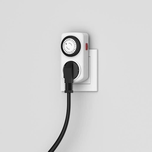 Kompakt mekanisk timer - GAO - 3680W programmerare - 16A - 96 kopplingscykler/dag - Vit