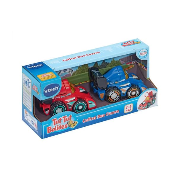 VTECH - TUT TUT BOLIDES - DUO RACING SET (LOUIS + TOM) - Flerfärgad