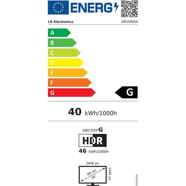 PC-spelskärm - LG - 39 - 240Hz - OLED-panel - 0,03ms - UltraGear