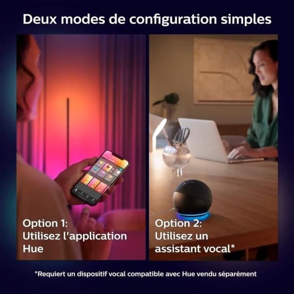 Philips Hue White and Color Ambiance, Gradient Signe bordslampa vit