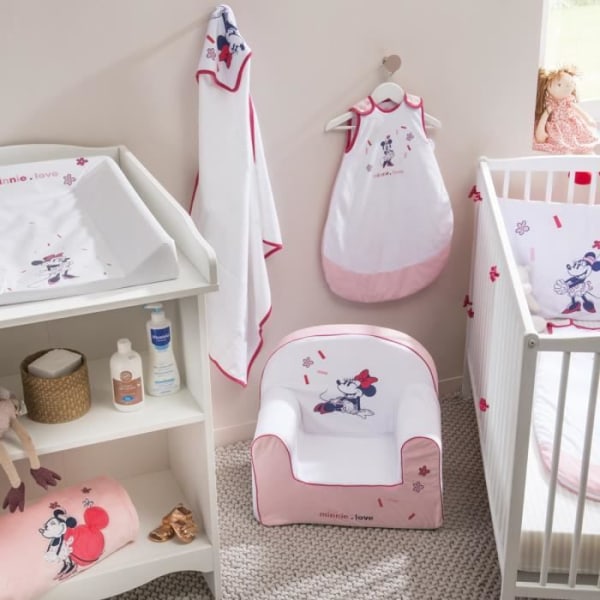 DISNEY Sovpåse 2 ålder 6-36 månader Minnie konfetti - 80/100 cm - Sammetstryck 100% polyester