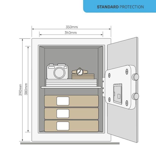 Elektroniskt larmskåp - YALE - YEC/390/DB2 - Stor 40L