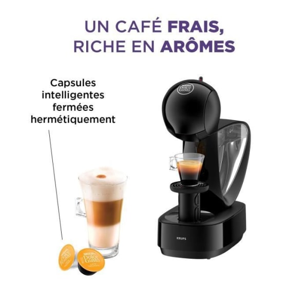 Krups nescafé dolce gusto infinissima yy5056fd svart + 6 lådor med ekologiskt kaffe, antigaspillage erbjudande