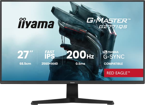 PC-spelskärm - IIYAMA - 27" - WQHD - 200Hz - Snabb IPS-panel - 0,5ms - G-Master Red Eagle