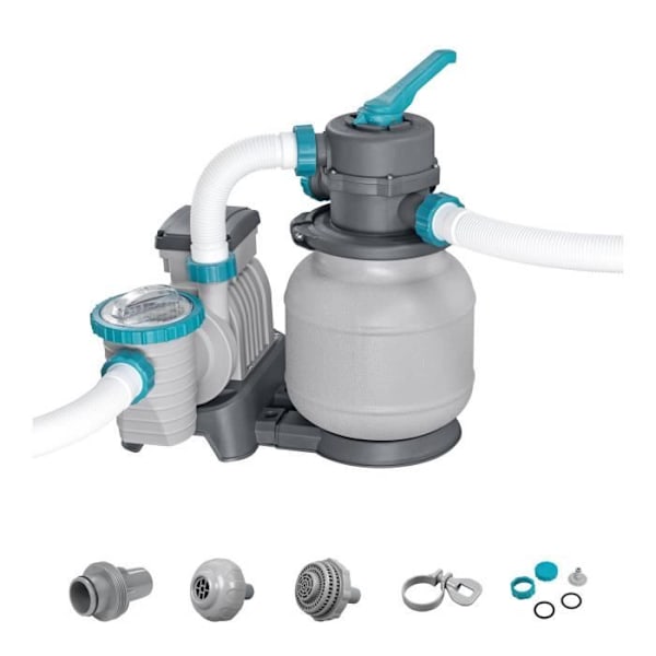 Sandfilter / filtreringspump för simbassänger upp till 42 m3 - Bestway - 6 056 L/h - Med förfilter