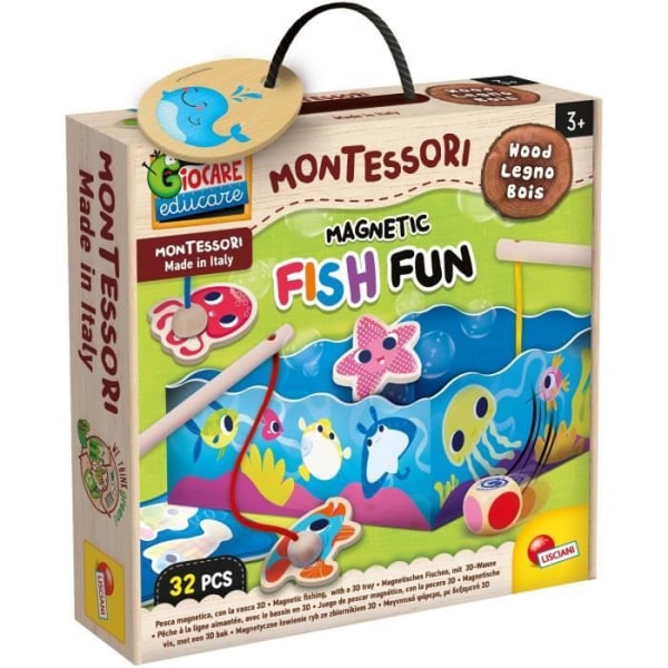 Magnetic Fish Fun - lärande i trä - baserat på Montessorimetoden - LISCIANI