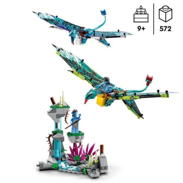 LEGO Avatar 75572 Jake &amp; Neytiris första Banshee-flyg, Pandora Toy, med djur