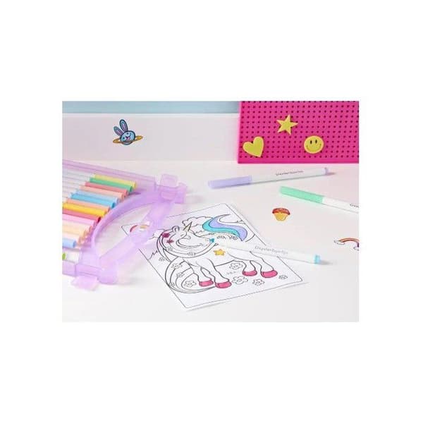 Tvättbart tuschpennset - CRAYOLA - Create & Color set - 65 delar - Pastellfärger - Från 4 år
