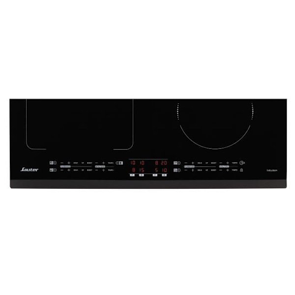 SAUTER SPI4664B Induktion Kokplatta - 4 brännare - 7200W - L60 x D51cm - Glasbeläggning - Svart