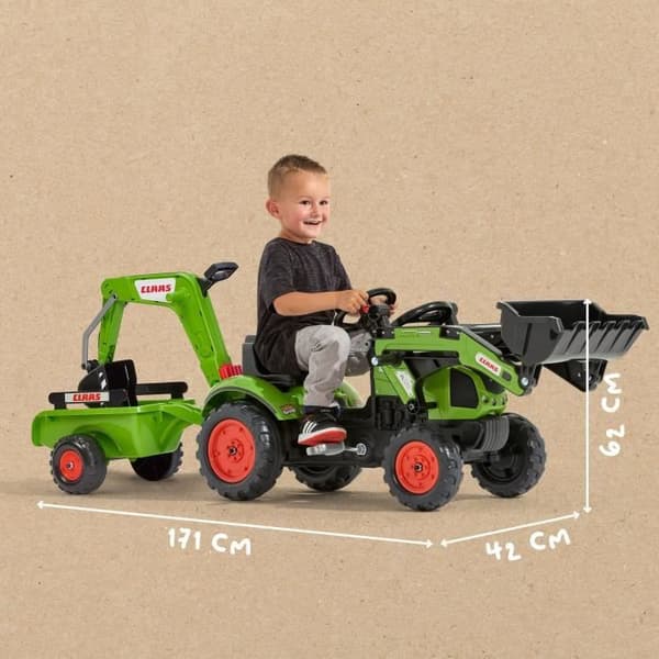 CLAAS Arion 410 grävlastare med grävmaskin
