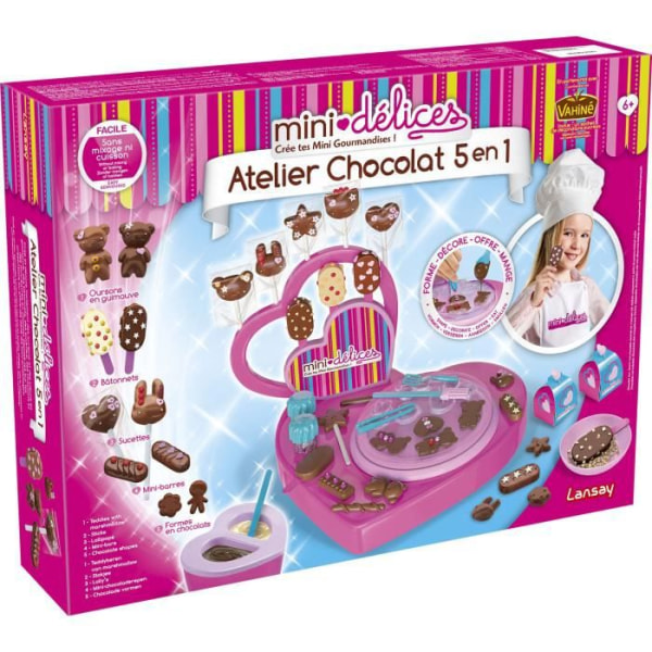 LANSAY Mini Délices Matlagningsspel Min superchokladverkstad 5 i 1 - Flicka - från 6 år