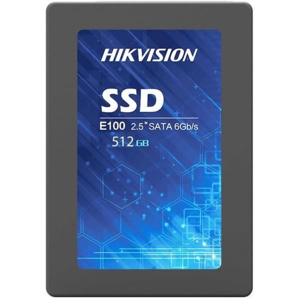 Intern SSD - HIKVISION - 2,5 512 GB E100 SATA 6,0 Gbps SATA-III 3D TLC 550 MB/s 240 TB (HS-SSD-E100/512G)