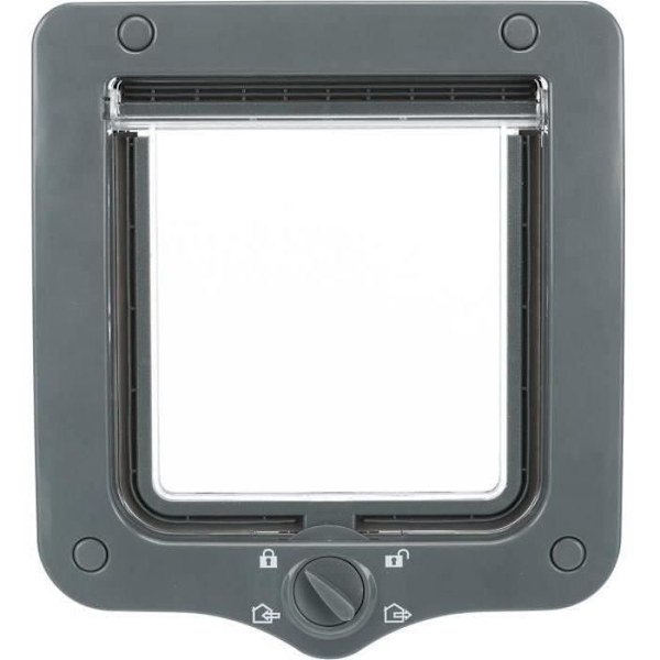 Chatiere - 4 positioner - Med tunnel - 20 × 22 cm - Grå
