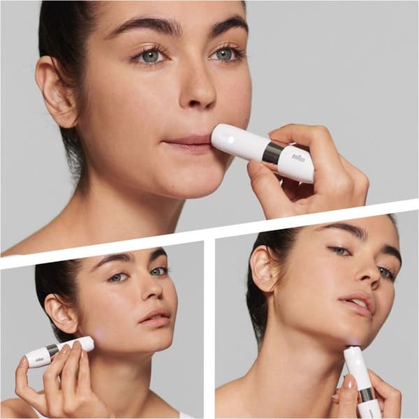 Braun Face Mini FS1000 vit elektrisk ansiktshyvel för kvinnor med Smartlight vit one size