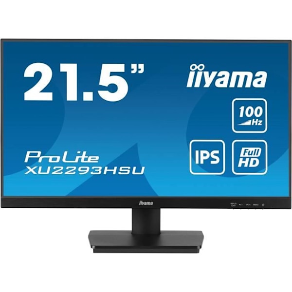 PC-skärm - IIYAMA - XU2293HSU-B7 - 21,5 FHD - IPS - 100Hz - 1ms - HDMI/DP - USB HUB - Högtalare - Svart