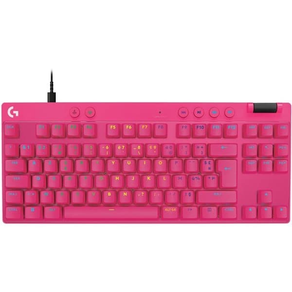Gamingtangentbord - Trådbundet - Logitech G - Pro X TKL Rapid - AZERTY - Rosa