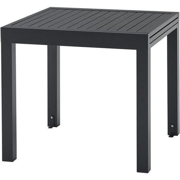 SABAIDECO SOLMA Utdragbart trädgårdsbord för 6, aluminium, 80/160 x 80 x 75 cm, grå antracit Antracitgrå one size