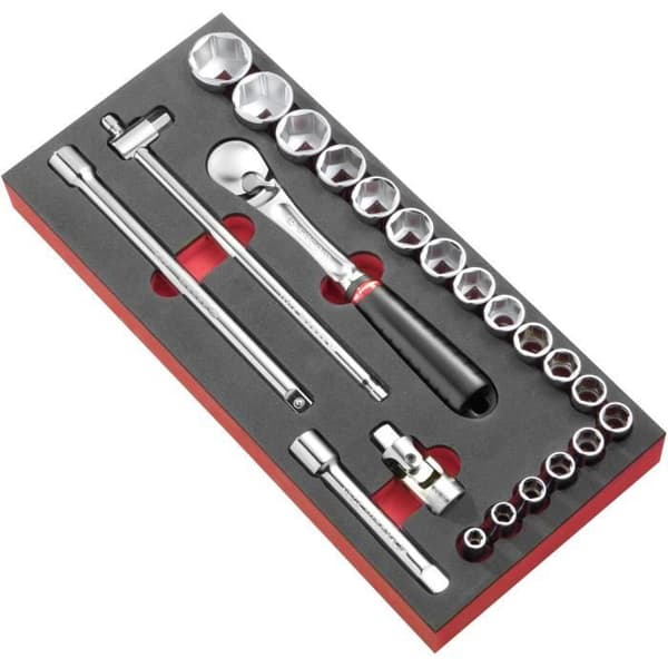 1/2" 6-punkts metrisk hylshylsa i skummodul S.161B - FACOM - MODM.S1APB