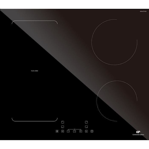 CONTINENTAL EDISON 4-zons induktionshäll CETI4ZFLEX3 - Flex - 7200W - 4 boosters - svart