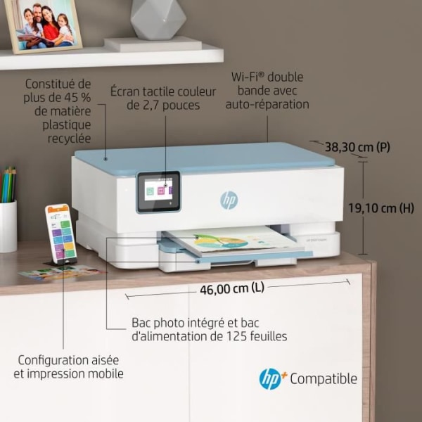 HP Envy Inspire 7221e allt-i-ett färgbläckstråleskrivare Kopieringsskanning - 6 månader Instant-bläck ingår med HP+