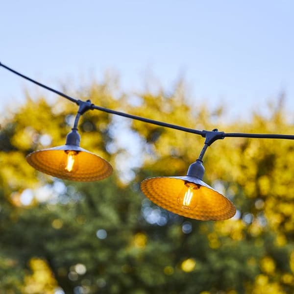 Ljusslinga för utomhusbruk - LUMISKY - VINTY LIGHT CONNECTABLE - 10 E27 LED-glödlampor - Varmvit - 6 m