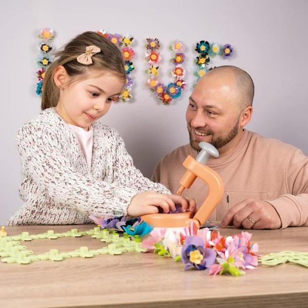 Smoby - Kreativ fritid - Blomsterskapsset, dekorativa föremål - 200 tillbehör - Tillverkad i Frankrike